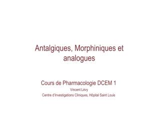 Antalgiques, Morphiniques Et Analogues.pdf