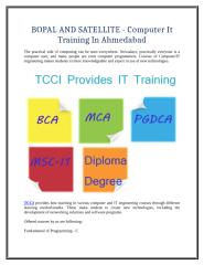 BOPAL AND SATELLITE - Computer It Training In Ahmedabad.doc