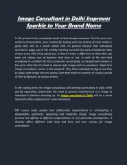 Image Consultant in Delhi Improves Sparkle to Your Brand Name.pdf
